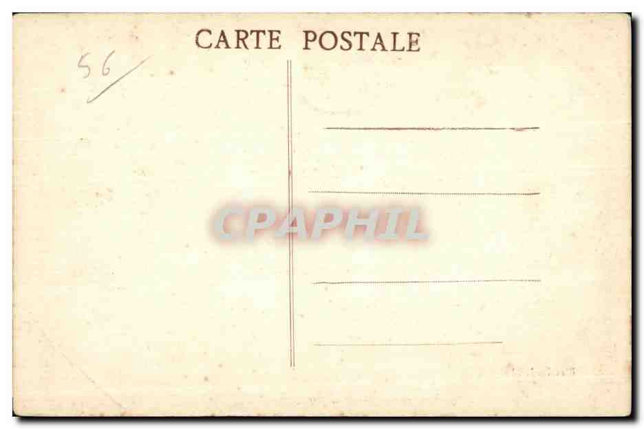 CPA Chateau de Josselin Salle a Manger La Cheminee — Verso