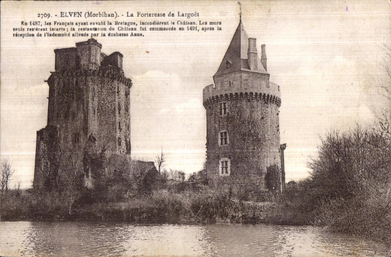 CPA Elven (Morbihan) La Forteresse de Largoet