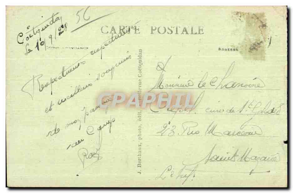 CPA Camp de Coetquidan La Vallee St Couturier — Rückseite