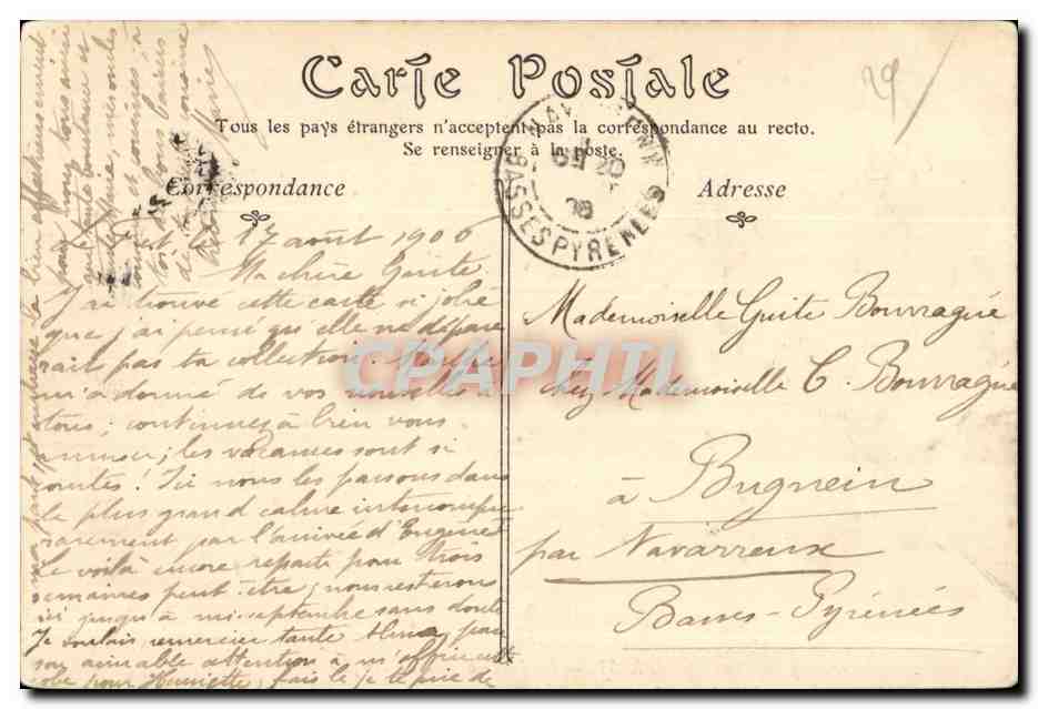 CPA Brest La Jetee un Jour de Tempete Phare Lighthouse  — Rückseite