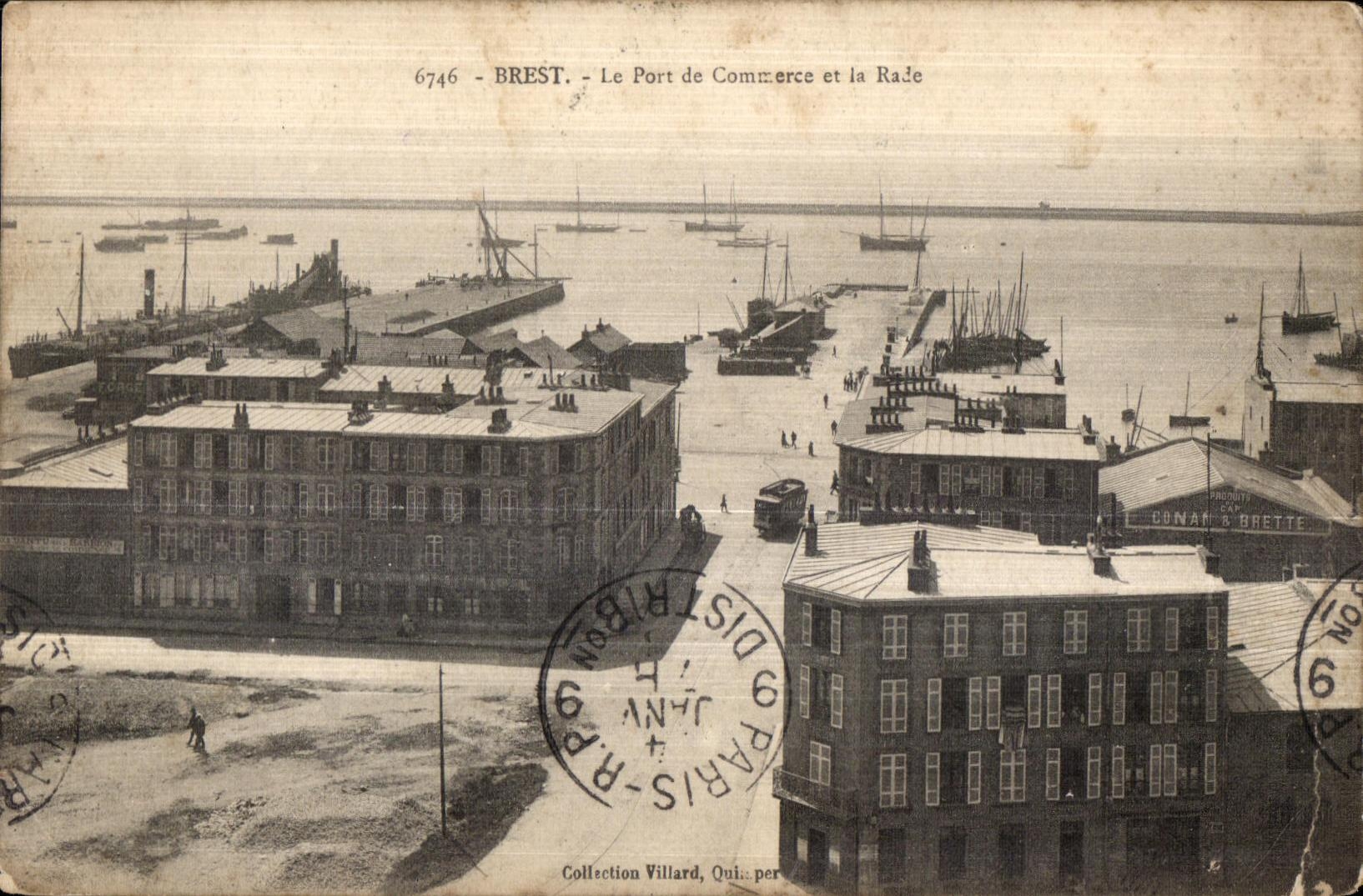 CPA Brest Le Port de Commerce et La Rade