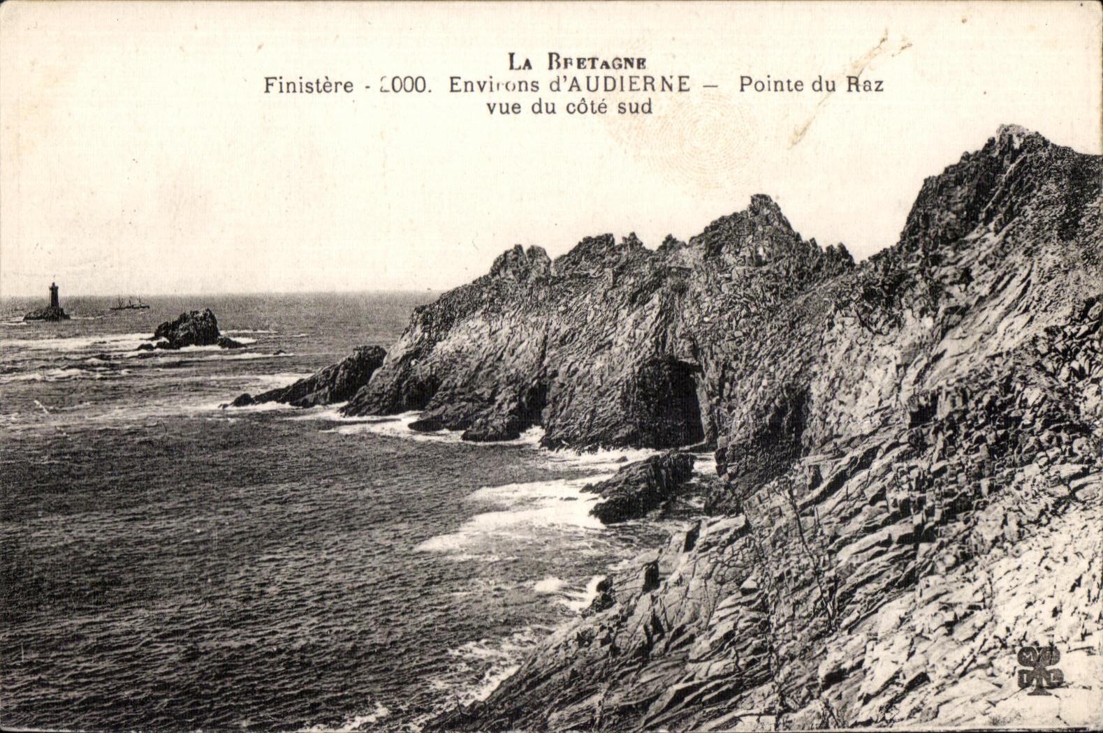 CPA La Bretagne Finistere Environs d Audierne Point du Raz Vue du Cote sud