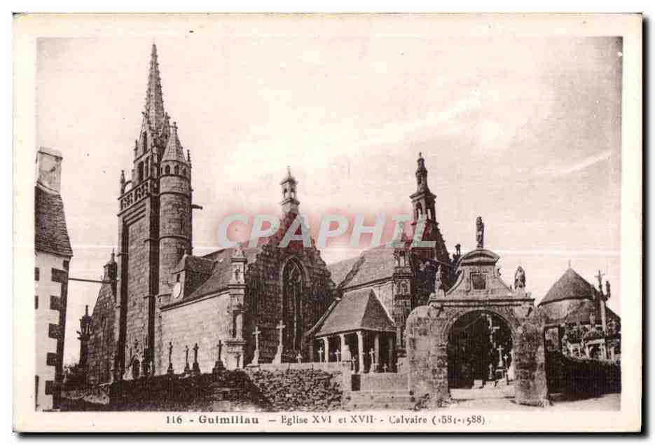 Gulmillau — Kirche des 16. und 17. Jahrhunderts und Calvarienberg (1581-1588) — Laurent-Nel - Reînnes