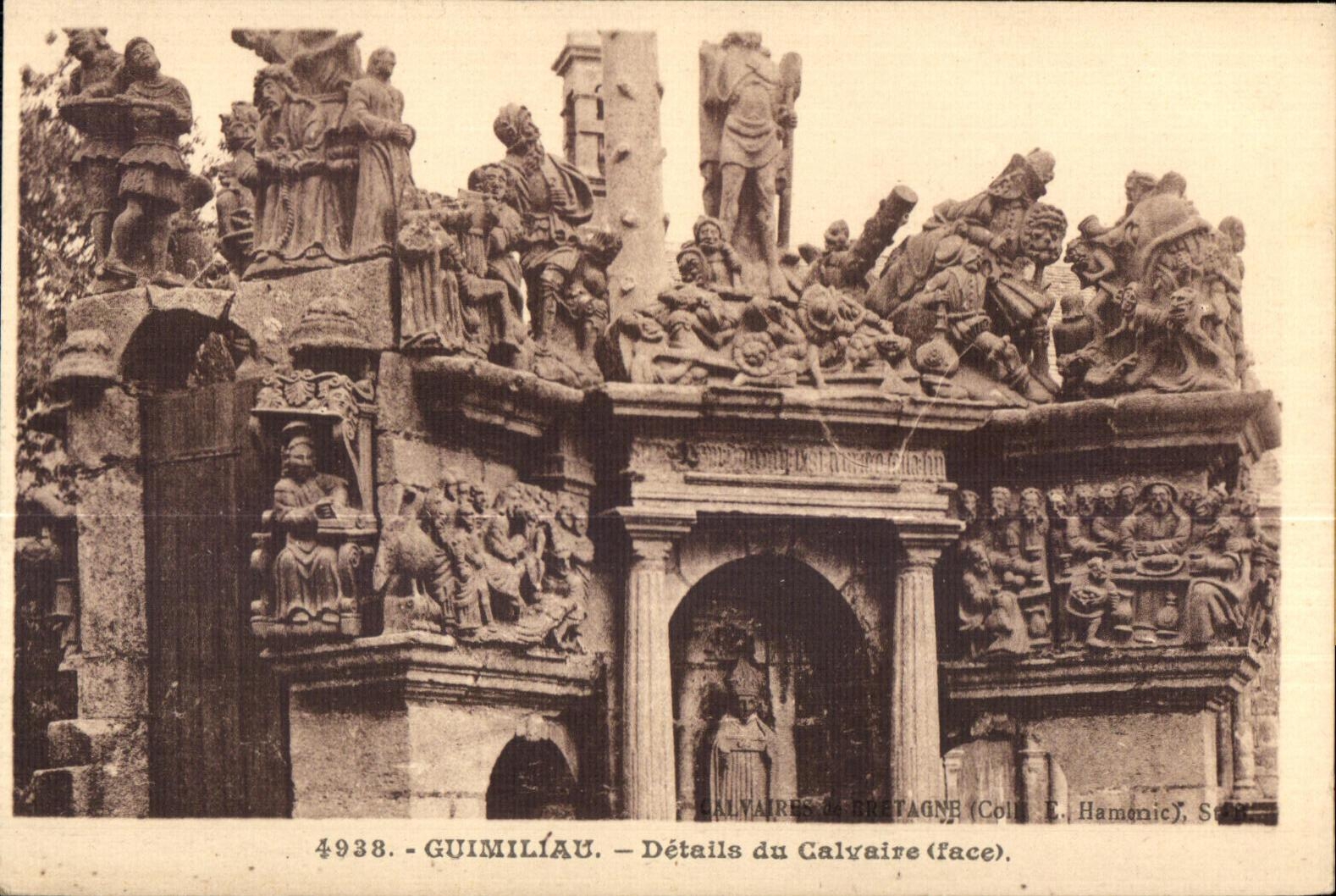 Guimiliau - Details des Calvariums (Vorderseite) — Sammlung E. Hamonic, Serie 4938