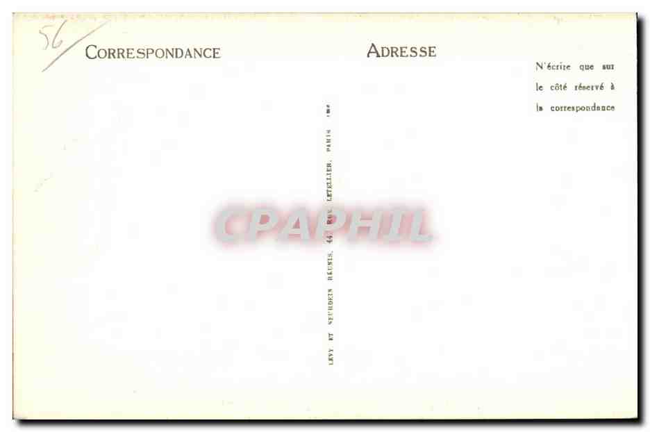 Belle-Île-en-Mer — Tête de Clown à Port-Donnant — LL. — Visité par les Autocars correspondants du P.-O. — Verso