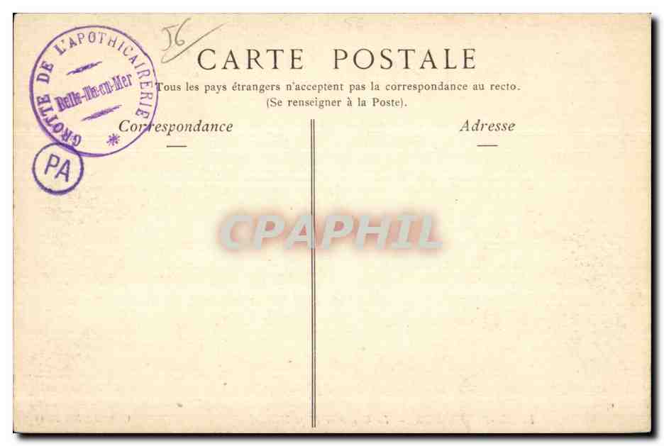 Belle-Île-en-Mer — Die Höhle Apolbicairerie — Collections ND Phot — Rückseite