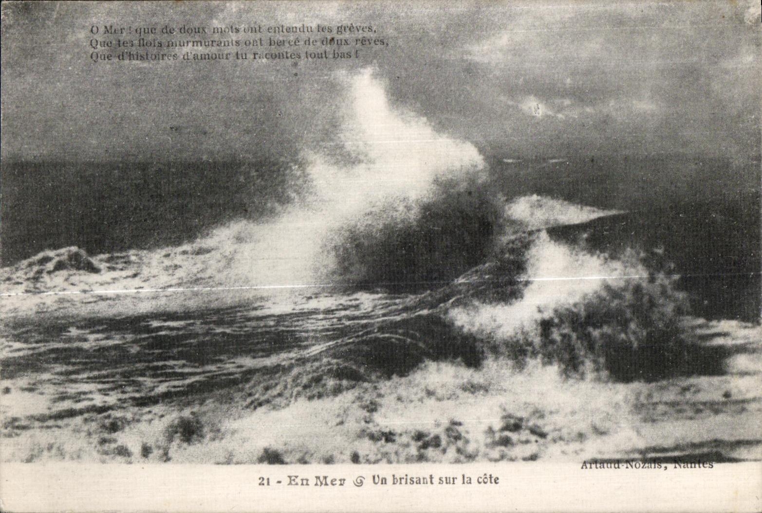 Auf See - Ein Brecher an der Küste — Artaud-Nozais, Nantes