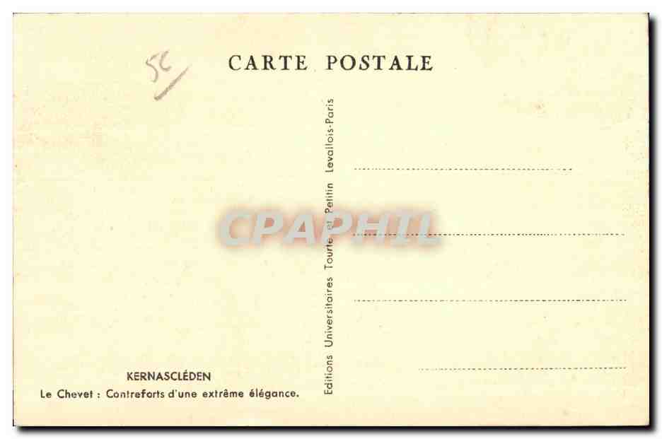 CPA Kernascleden Le Chevet Contreforts d une extreme elegance — Rückseite