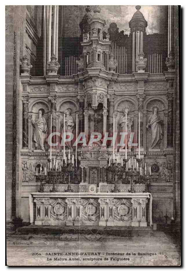 Sainte-Anne-d'Auray — Intérieur de la Basilique — Le Maître Autel, sculpture de Falguière