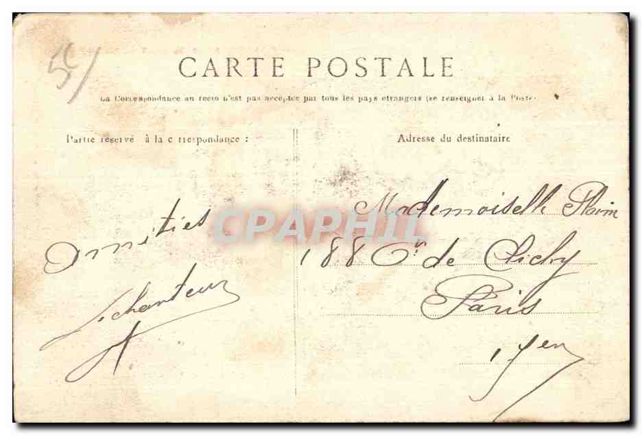 CPA Sainte Anne D Auray La Scala Sancia Folklore Costume — Verso