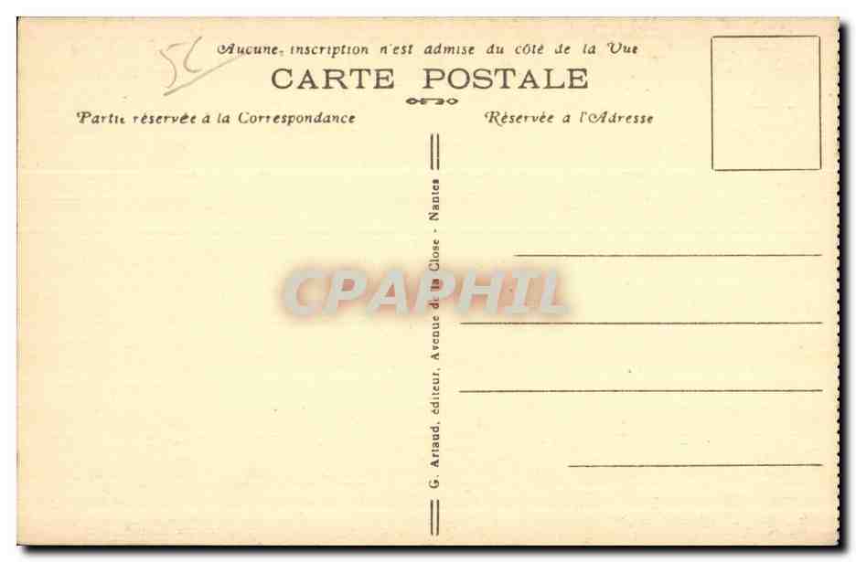 Sainte-Anne-d'Auray — Pilgrimage Altar — G. Ariaud, publisher Nantes — Back