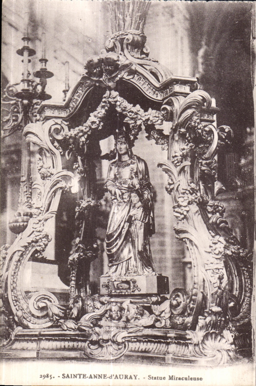 CPA Saint Anne d Auray Statue Miraculeuse