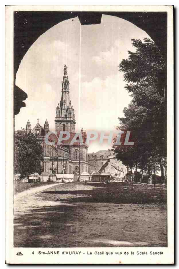 CPA Ste Anne d Auray La Basilique vue de la Scala Sancta