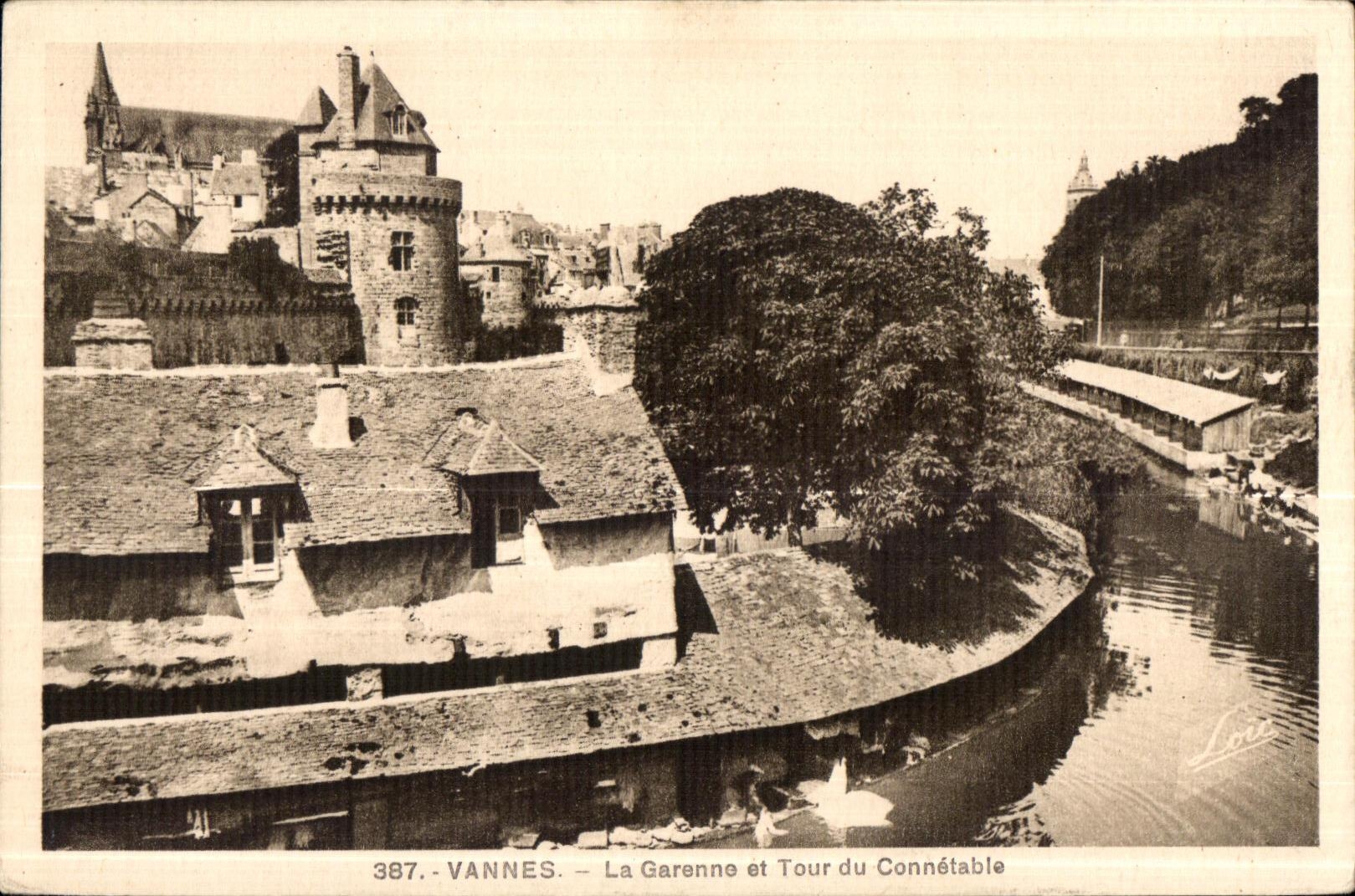 VANNES — La Garenne et Tour du Connétable — Cliché Laurent-Neve à Vannes, n°387