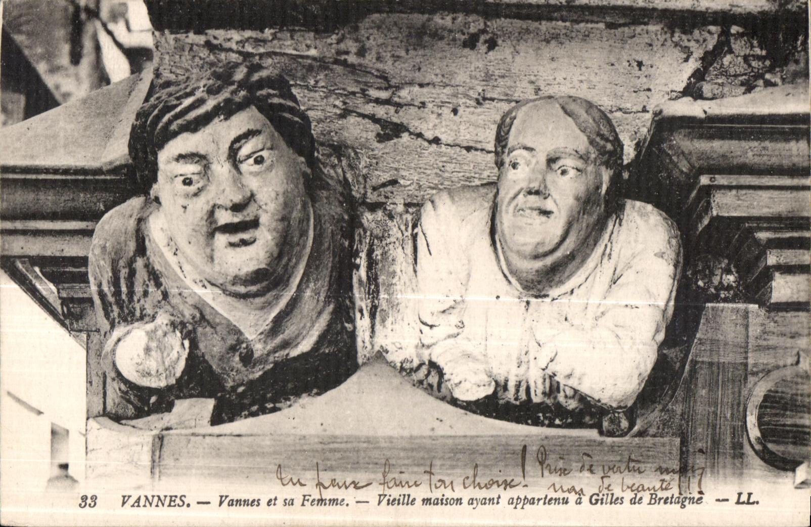 Vannes und seine Frau — Altes Haus, das Gilles de Bretagne gehörte — LL.