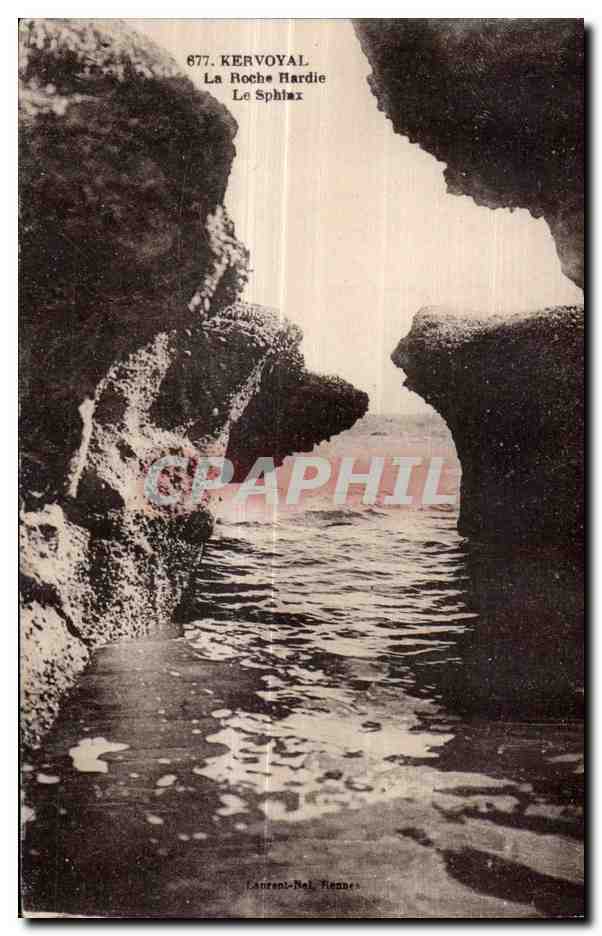 CPA Kervoyal la roche hardie le sphiax - Recto