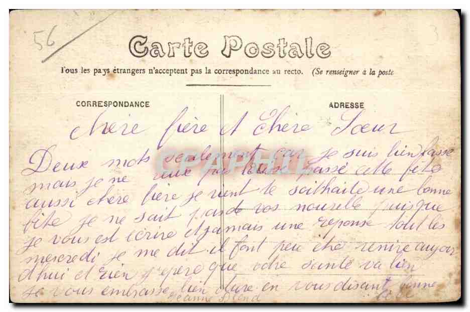 CPA Josselin Salle a Manager du Chateau — Verso
