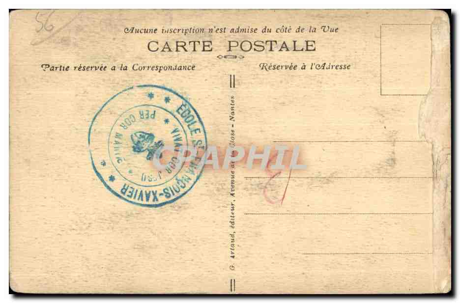 CPA Sainte Anne D Auray Le Monument du Comte de Chambord — Verso