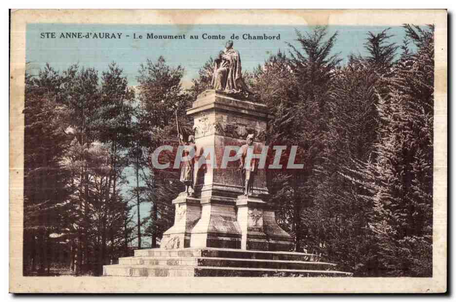CPA Sainte Anne d Auray Le Monument au Comte de Chambord