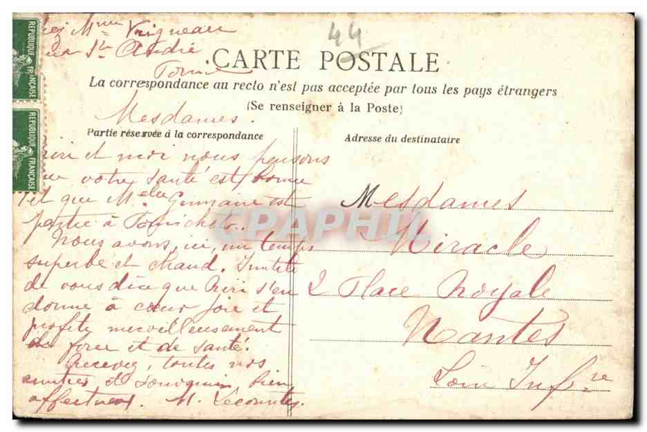 CPA Pornic (L -Inf ) La Plage du Chateau — Rückseite