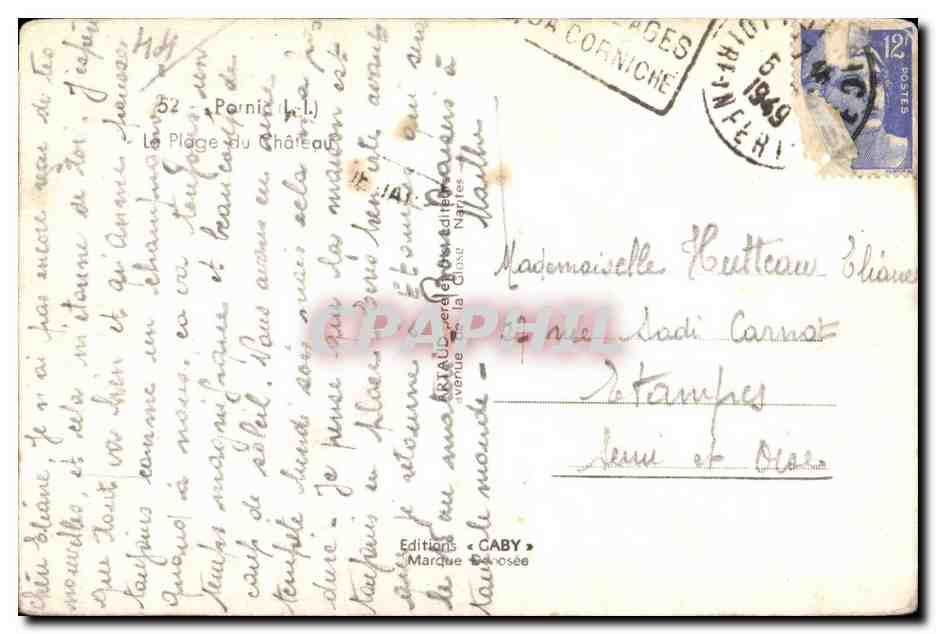 CPA Pornic (L-I ) Le Plage du Chateau — Rückseite