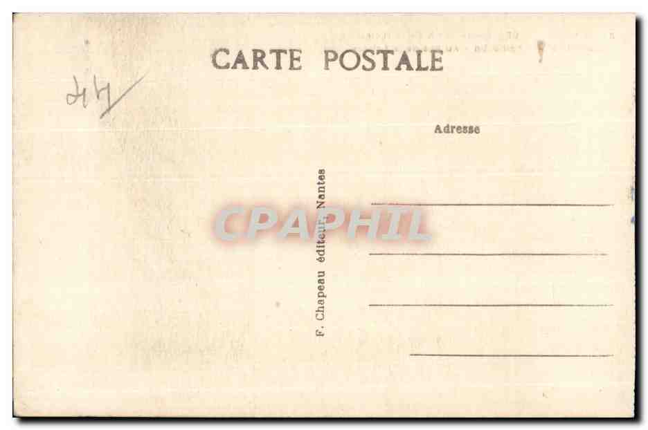 CPA Sainte Marguerite de Pornichet (Loire-Inf ) La Pointe de Chemoulln Au bas de la Falalse — Rückseite