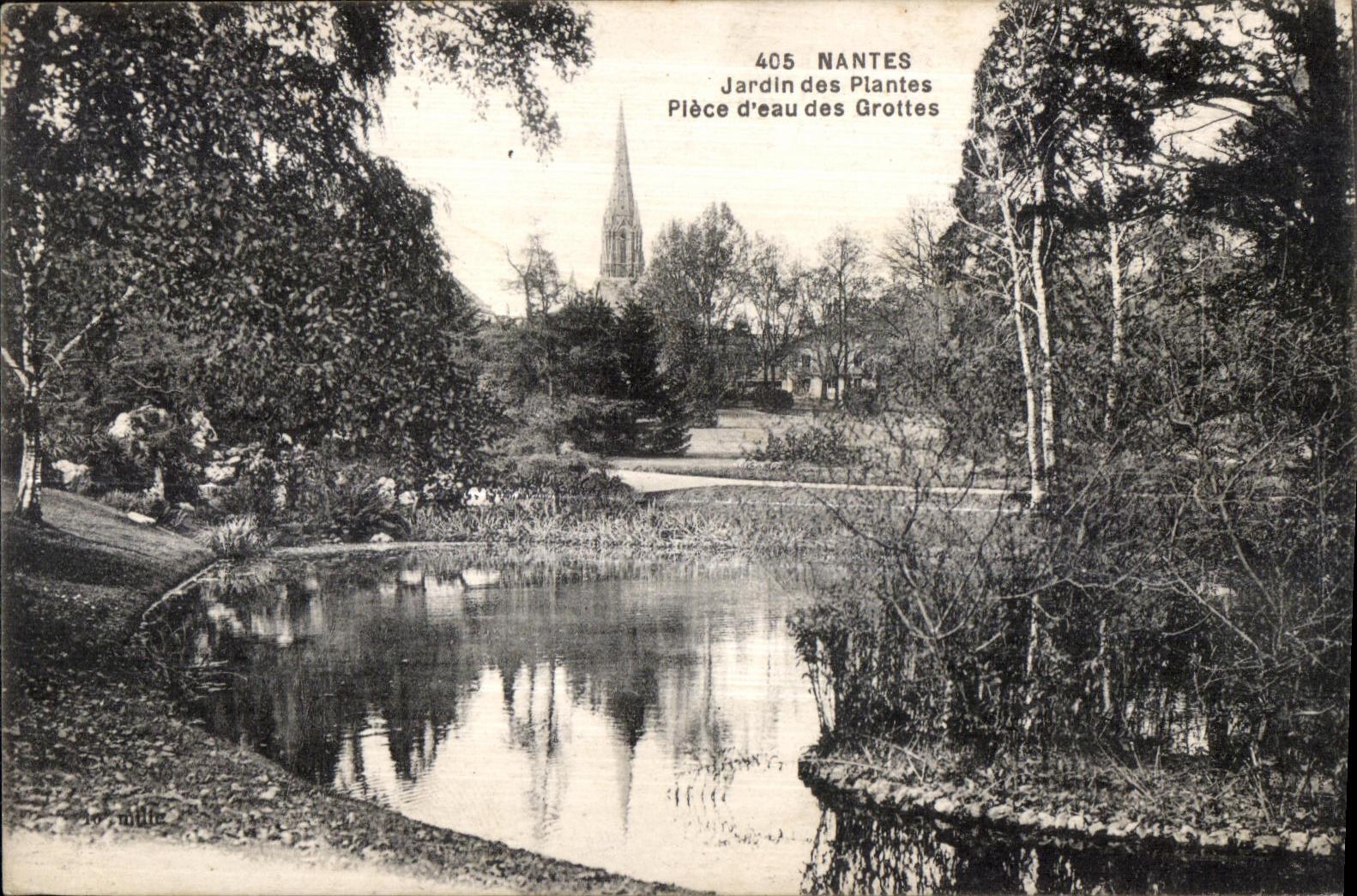 CPA Nantes Jardin des Plantes Plece d eau des Grottes