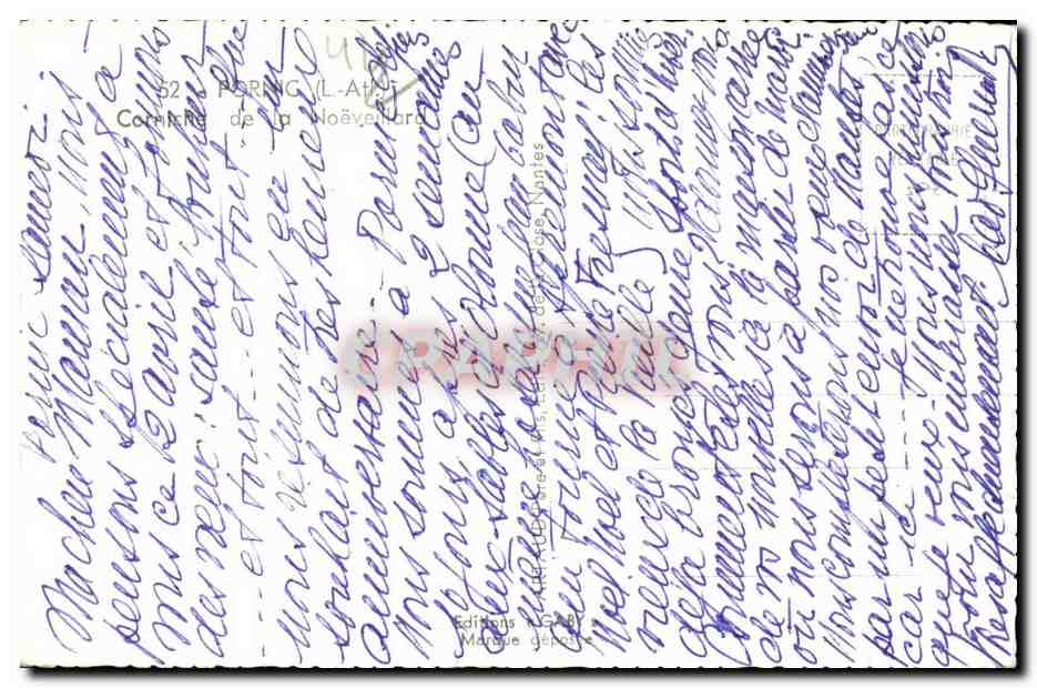 CPA Pornic )L -Atl ) Coniche de la Noeveillard — Rückseite