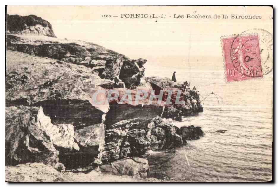 CPA Pornic (L -I ) Les Rochers de la Birochere