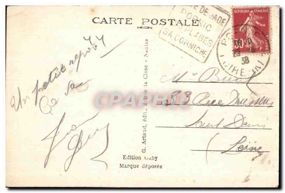 CPA Pornic (L Inf) Le Chateau st l Eglise — Back
