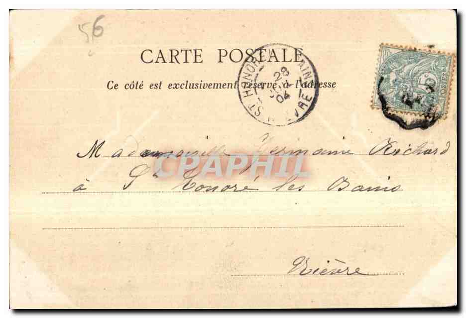 Pontivy - Cour d'honneur du château de Rohan — Bretagne, éditeur G. Chichery, n°37 — Verso