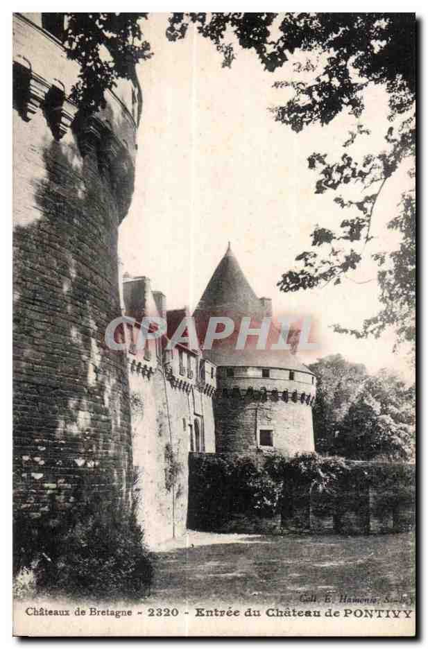 Entrée du Château de Pontivy — Châteaux de Bretagne — Éditeur E. Hamonnet, Sèvres, n° 2320