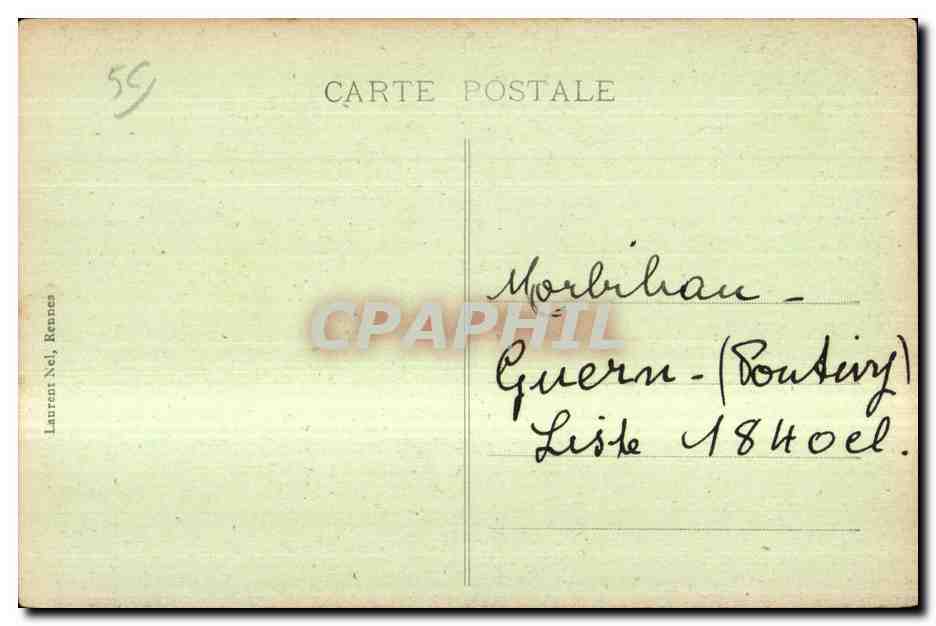 CPA Quelven Un des Porches de L Eglise — Verso