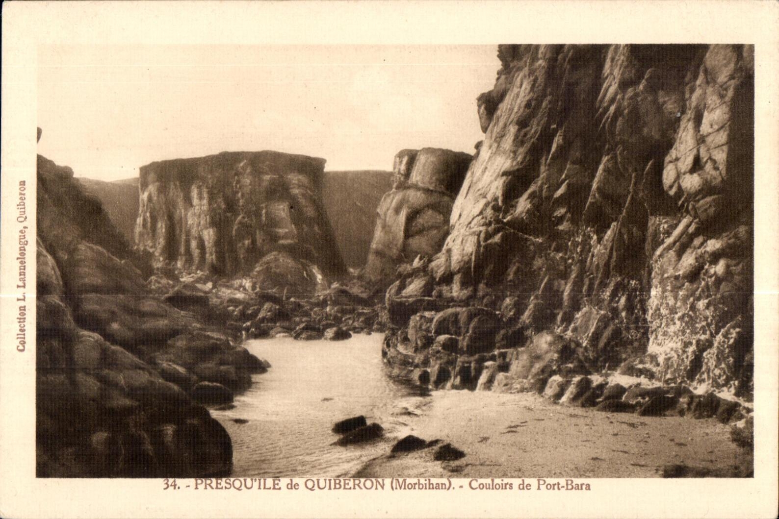 Presqu'île de Quiberon (Morbihan) — Coulloirs de Port-Bara — Collection L. Lanneleugue, Quiberon