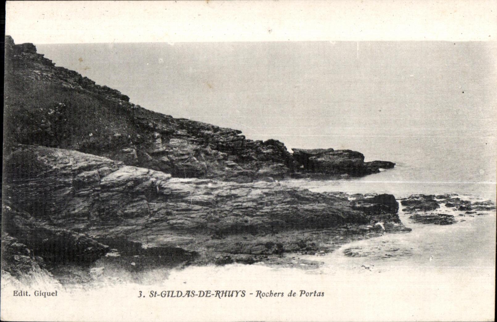 St-Gildas-de-Rhuys — Rochers de Portas — Edit. Giquel, n°3