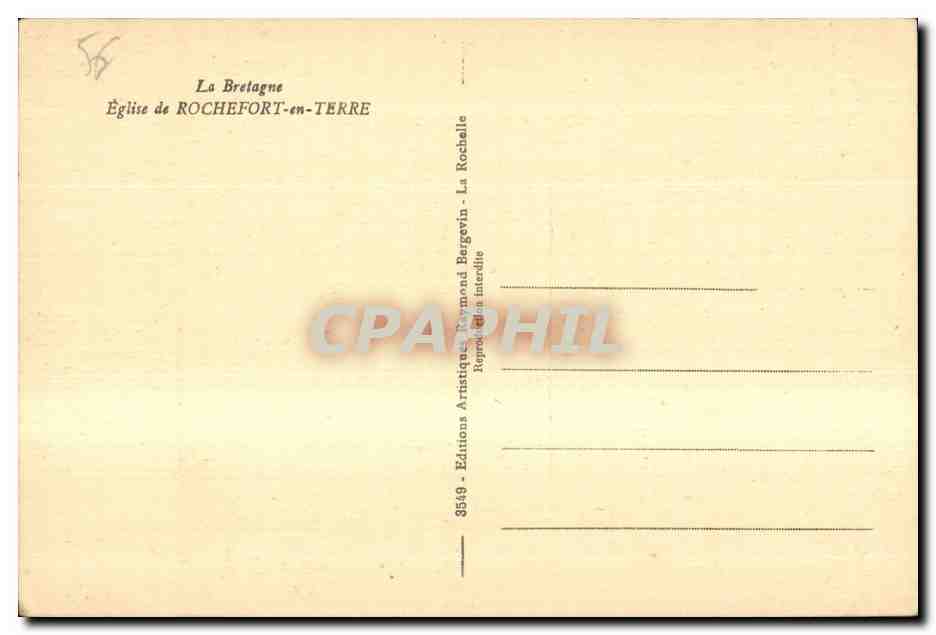 CPA Rochefort en Terre Eglise Vierge  — Rückseite