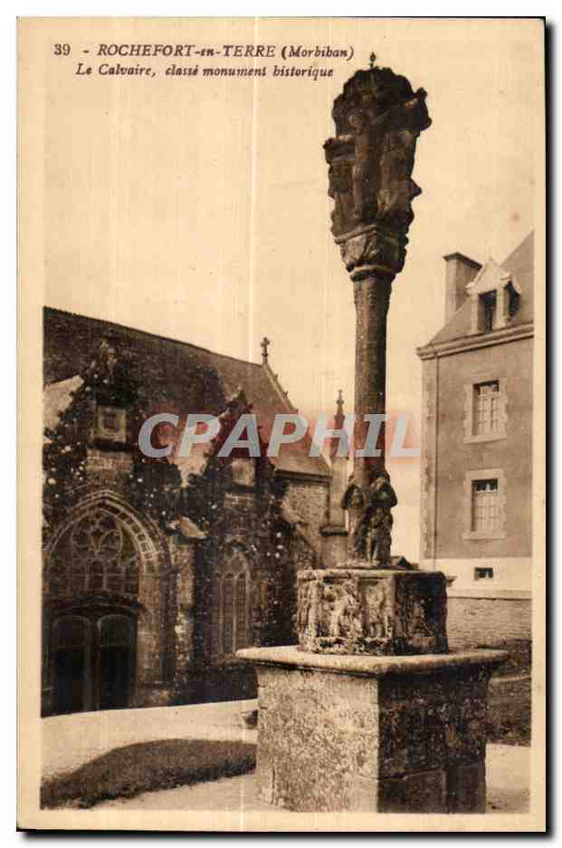 CPA Rochefort en Terre (Morbiban) Le Calvaire Classe Monument bistorique