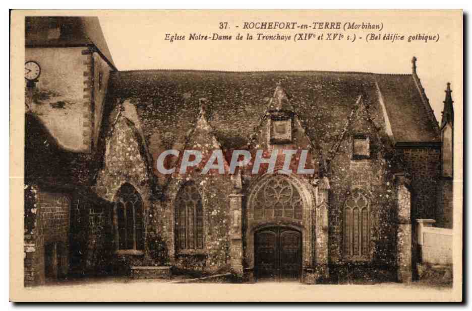CPA Rochefort en Terre (Morbihan) Eglise Notre Dame de la Tronchaye