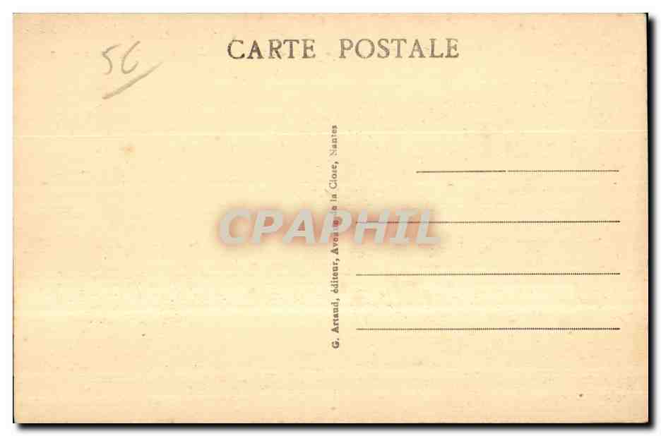 CPA Rochefort en Terre (Morbihan) Eglise Notre Dame de la Tronchaye — Rückseite