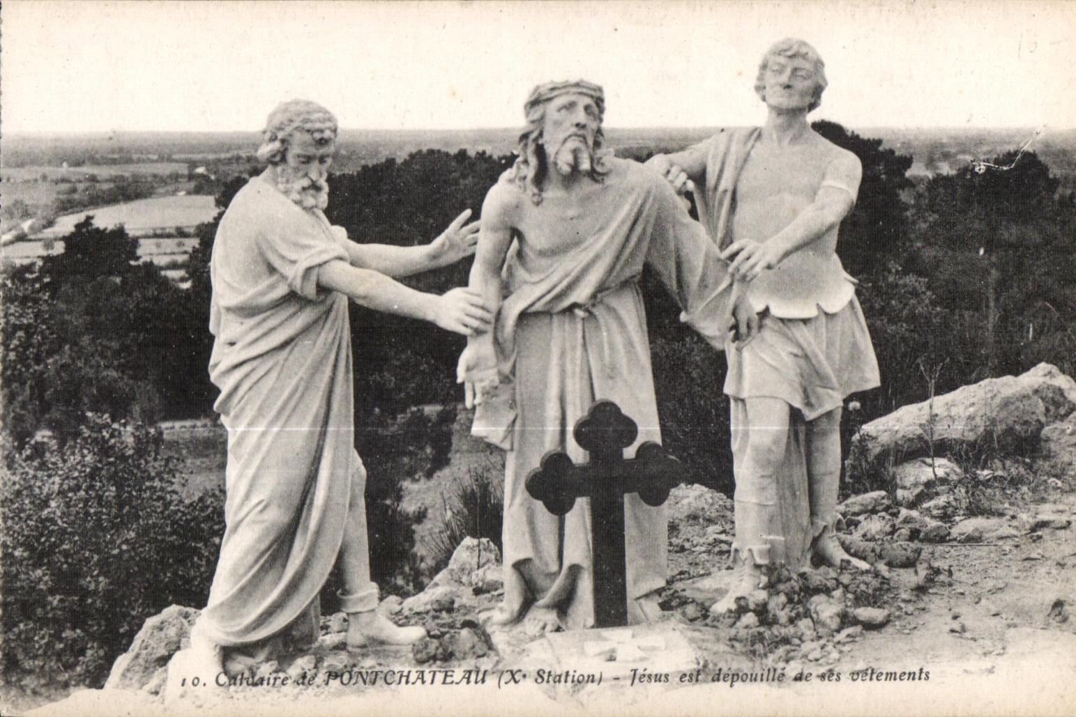 CPA Calvaire de Pontchateau (X Station) Jesus et depouille de
