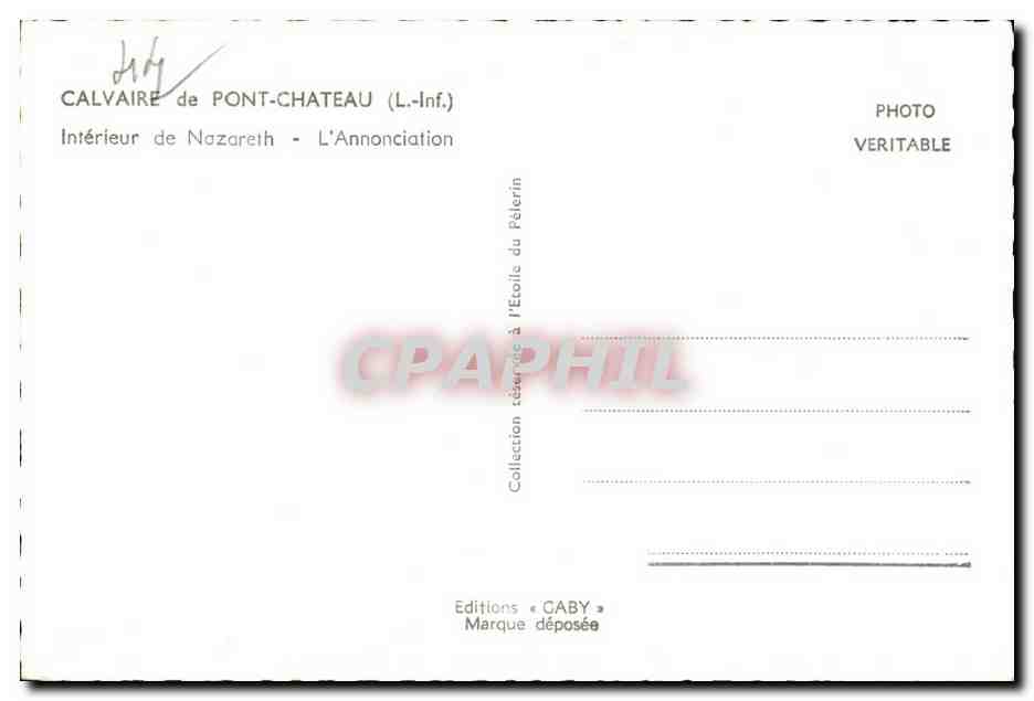 Calvaire de Pont-Château — Intérieur de Nazareth — L'Annonciation — Éditions Caby — Reverso