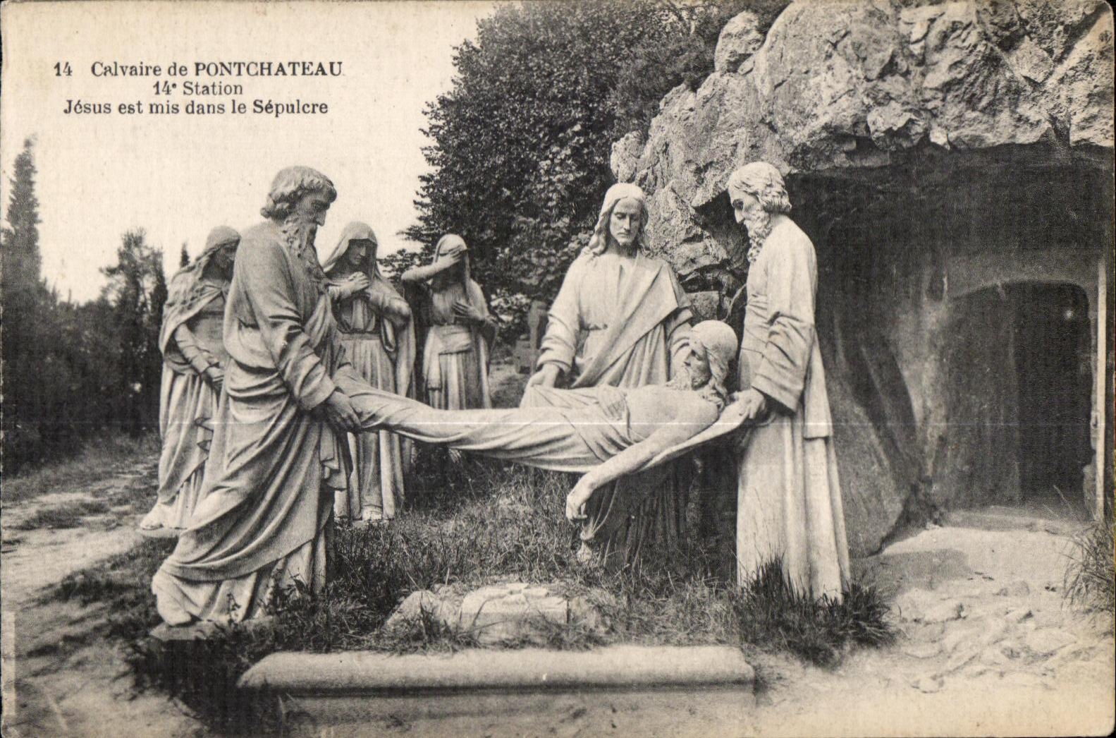 Calvaire de Pontchâteau — 14e Station : Jésus est mis dans le Sépulcre — éditeur non visible