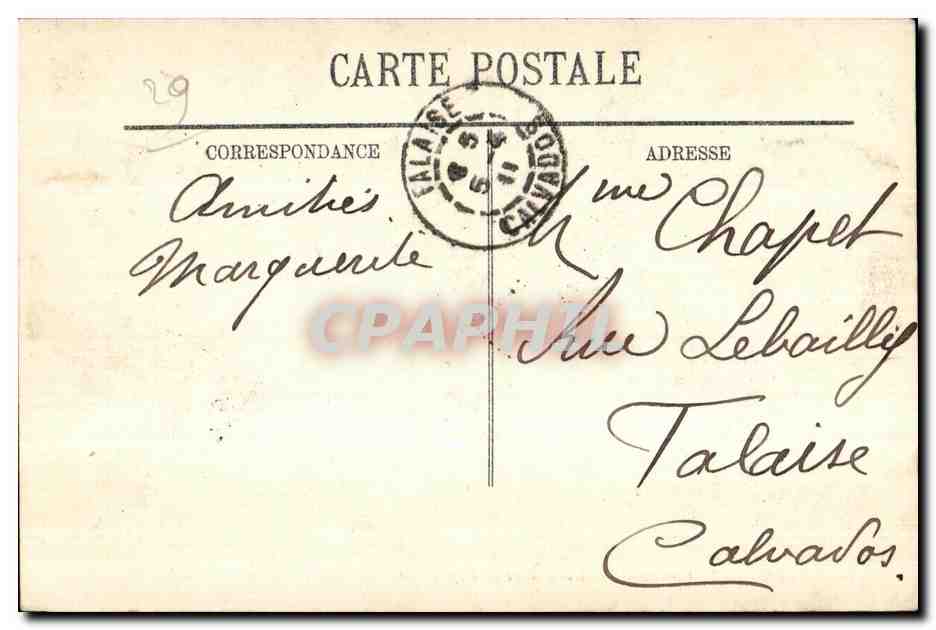 CPA Brest la fort du chateau et la parc au duc — Rückseite