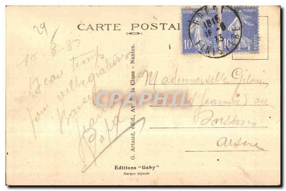 CPA Brest le canot de I empereur qui servit a napoleon 1 en 1811 et a napoleonn 111 en 1858 — Rückseite