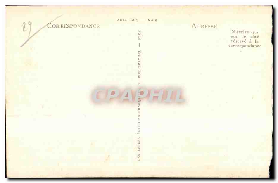 CPA Brest le port militaire sortie du croiseur montcaim — Rückseite