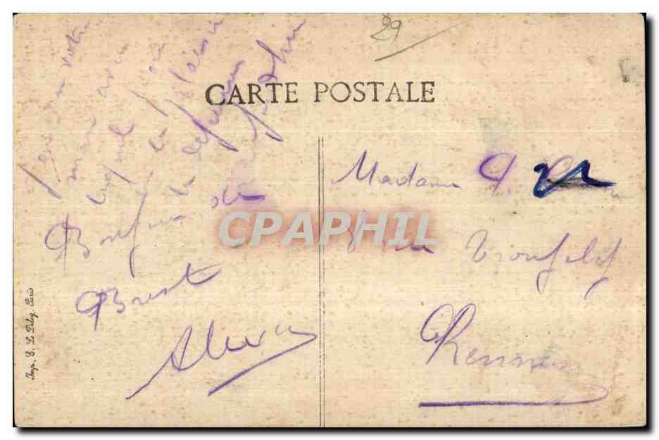 CPA Brest le port vaisseaux de guerre au mouillage Bateaux  — Rückseite