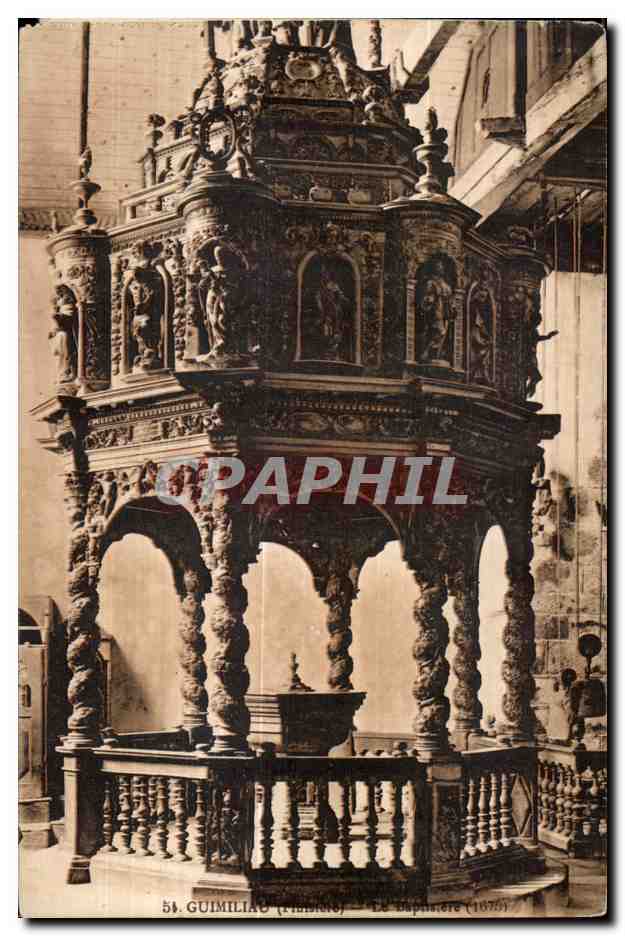 Guimiliau (Frankreich) — Der Taufbau (1675) — unbekannter Verleger, Nr. 54