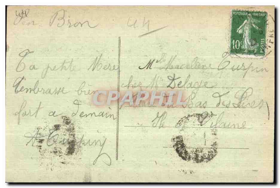 CPA Pen Bron La Cour d Honneur et la Chapelle — Rückseite