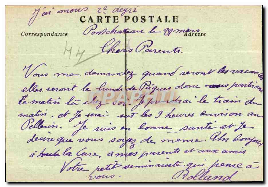 CPA Calvaire de Pontchateau Jesus est depouille de ses Vetements — Rückseite