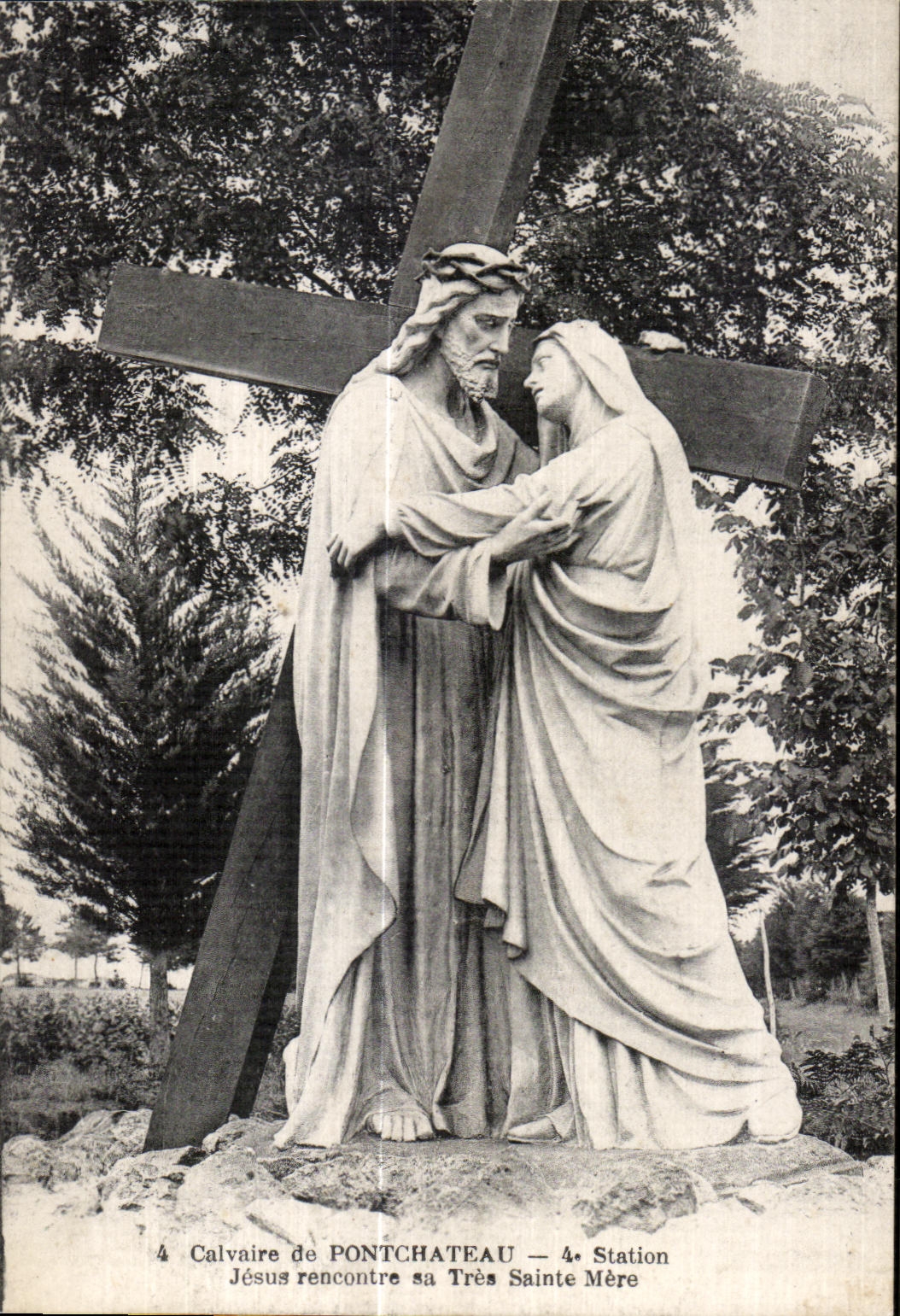 CPA Calvaire de Pontchateau Jesus rencontre sa Tres Sainte Mere